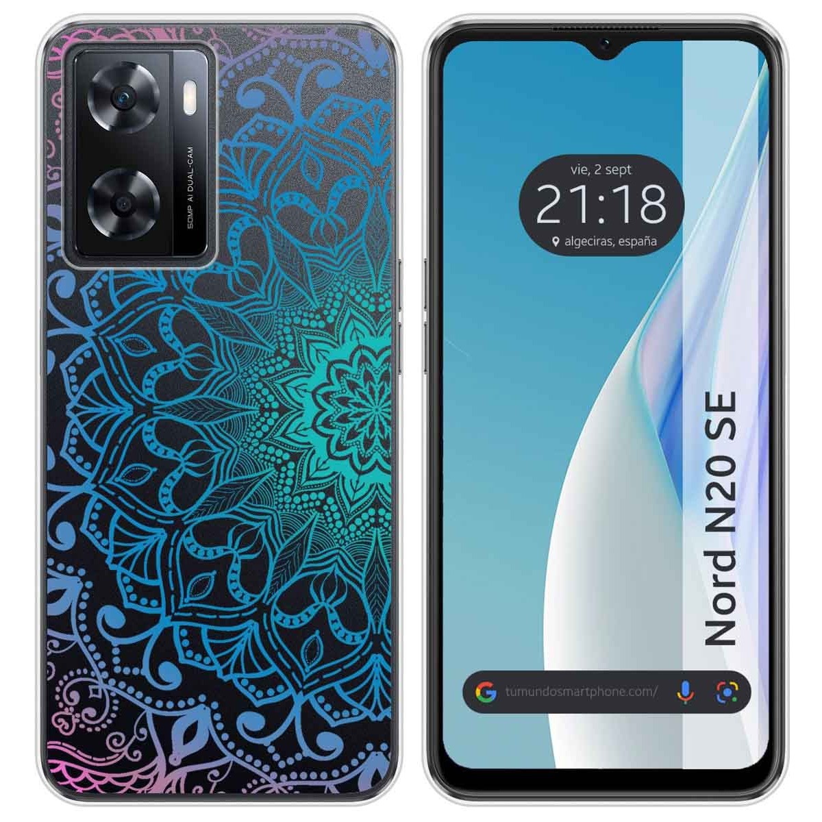 Funda Silicona Transparente para Oneplus Nord N20 SE diseño Mandala Dibujos