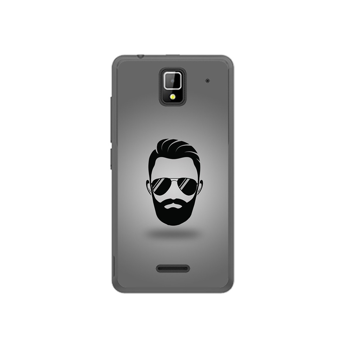 Funda Gel Tpu para Orange Rise 33 Diseño Barba Dibujos