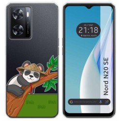Funda Silicona Transparente para Oneplus Nord N20 SE diseño Panda Dibujos