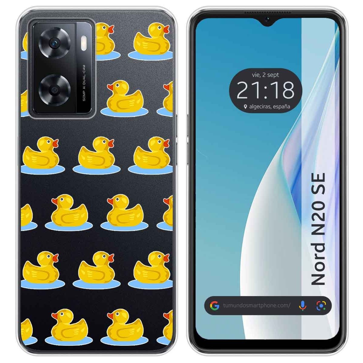 Funda Silicona Transparente para Oneplus Nord N20 SE diseño Pato Dibujos