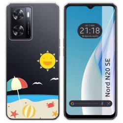 Funda Silicona Transparente para Oneplus Nord N20 SE diseño Playa Dibujos
