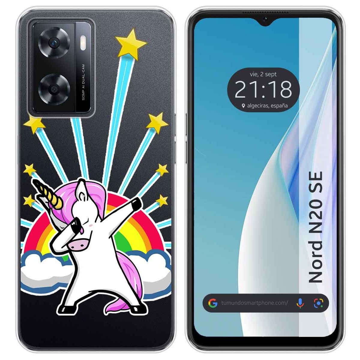 Funda Silicona Transparente para Oneplus Nord N20 SE diseño Unicornio Dibujos