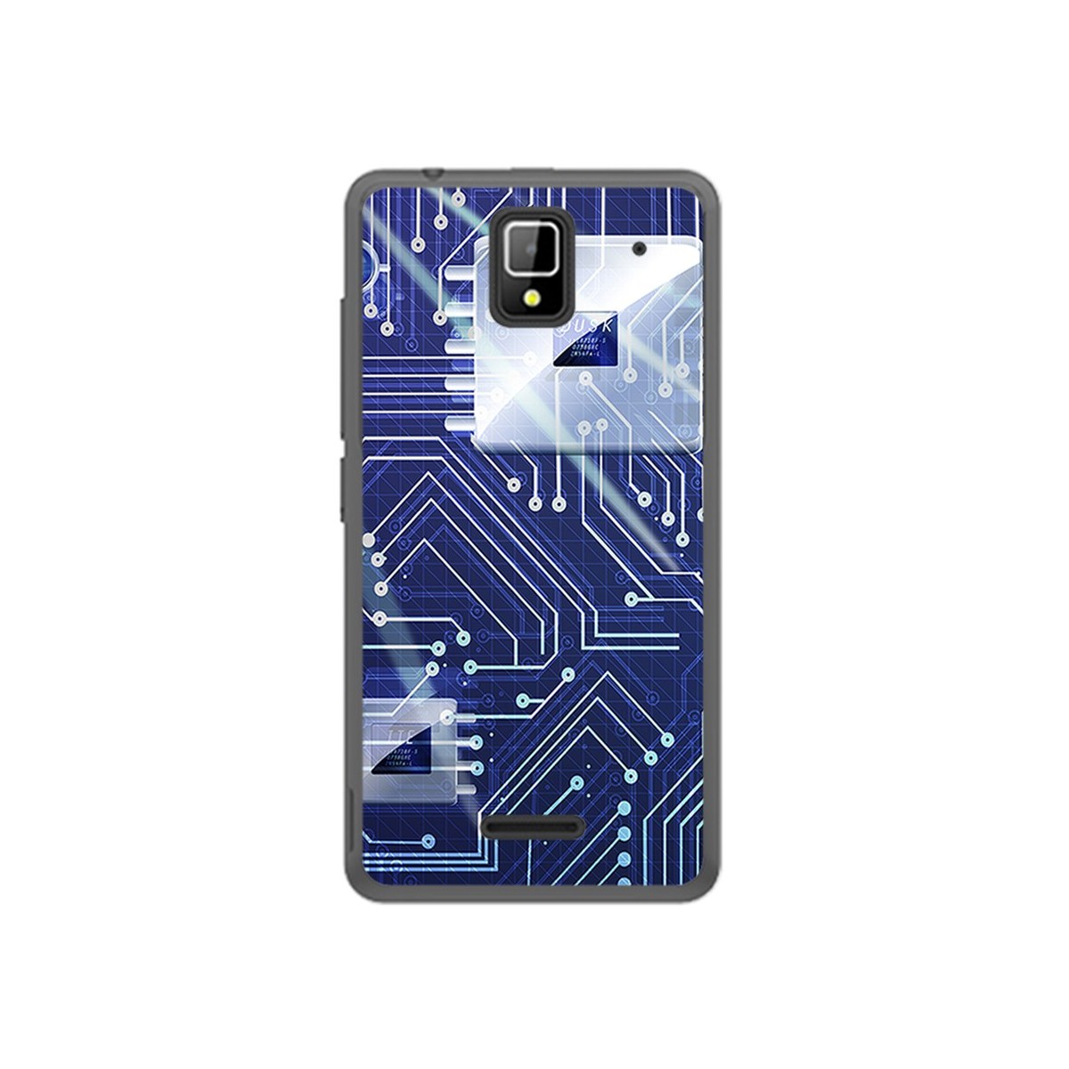 Funda Gel Tpu para Orange Rise 33 Diseño Circuito Dibujos