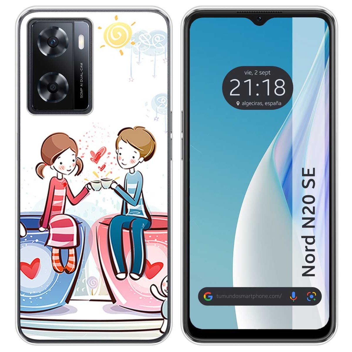 Funda Silicona para Oneplus Nord N20 SE diseño Café Dibujos
