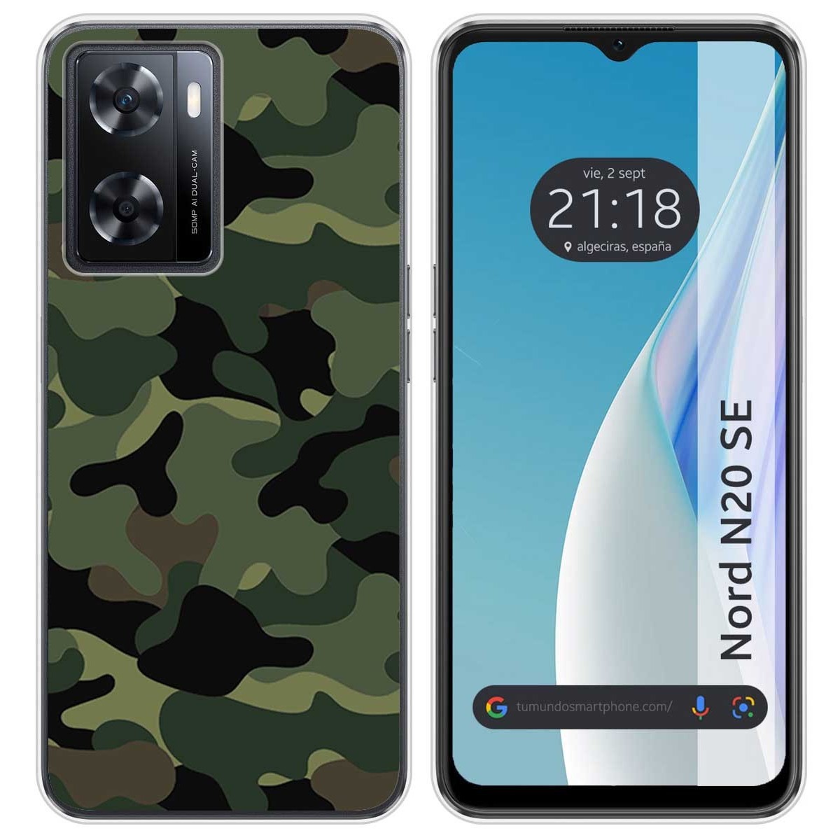 Funda Silicona para Oneplus Nord N20 SE diseño Camuflaje Dibujos