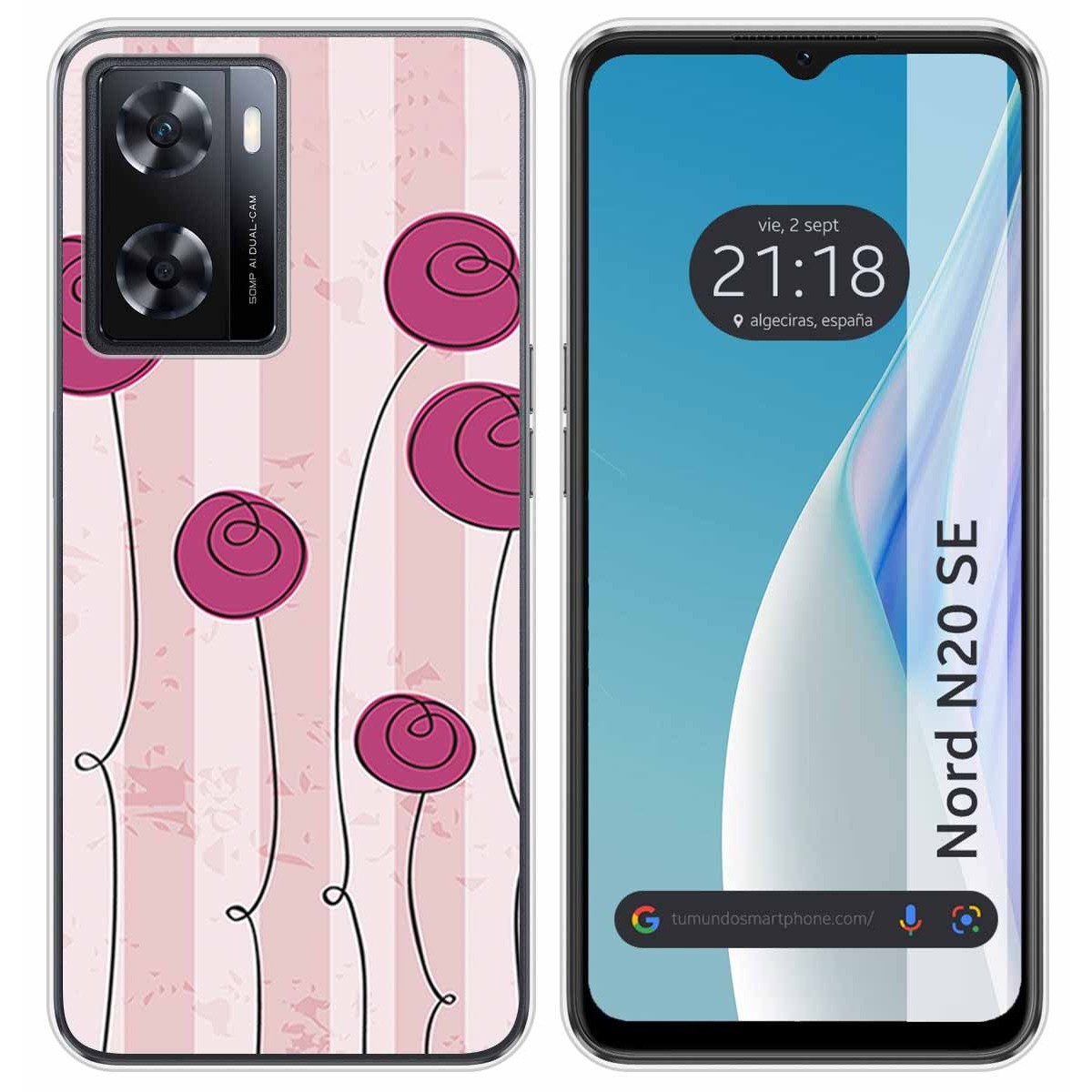 Funda Silicona para Oneplus Nord N20 SE diseño Flores Vintage Dibujos