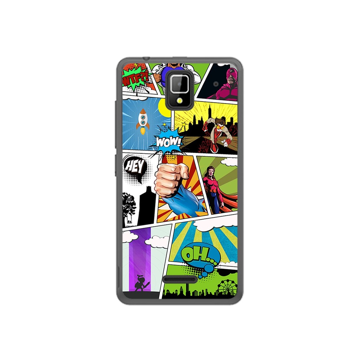 Funda Gel Tpu para Orange Rise 33 Diseño Comic Dibujos