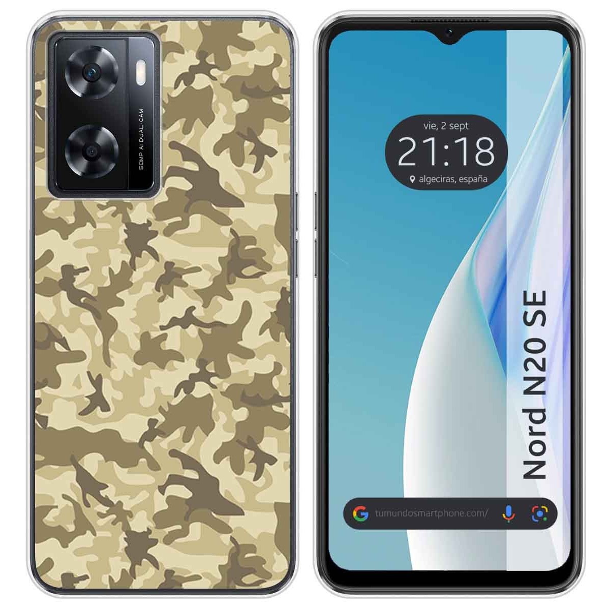 Funda Silicona para Oneplus Nord N20 SE diseño Sand Camuflaje Dibujos