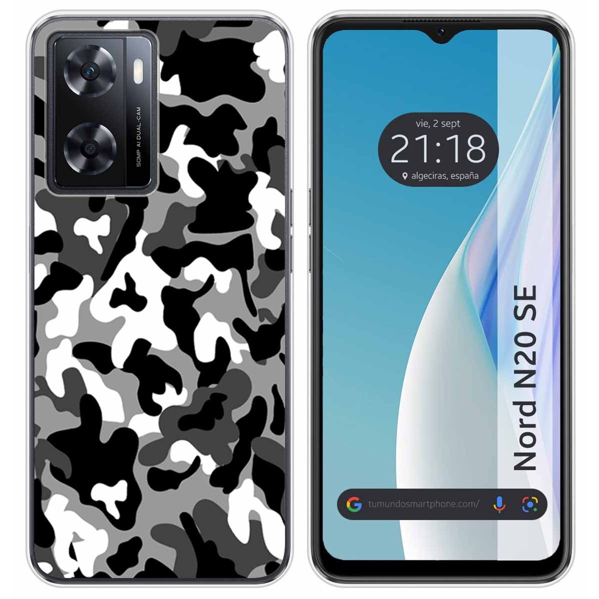Funda Silicona para Oneplus Nord N20 SE diseño Snow Camuflaje Dibujos