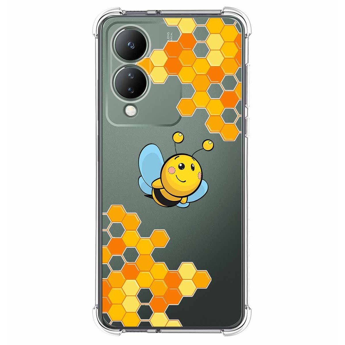 Funda Silicona Antigolpes para Vivo Y17s diseño Abeja Dibujos