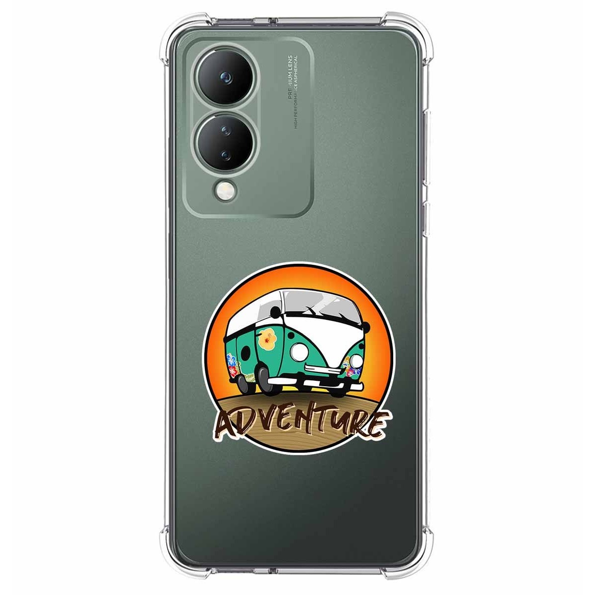 Funda Silicona Antigolpes para Vivo Y17s diseño Adventure Dibujos
