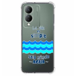 Funda Silicona Antigolpes para Vivo Y17s diseño Agua Dibujos