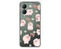 Funda Silicona Antigolpes para Vivo Y17s diseño Cerdos Dibujos