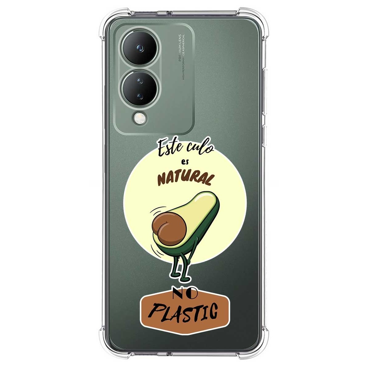 Funda Silicona Antigolpes para Vivo Y17s diseño Culo Natural Dibujos