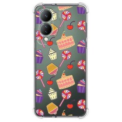 Funda Silicona Antigolpes para Vivo Y17s diseño Dulces 01 Dibujos