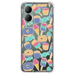 Funda Silicona Antigolpes para Vivo Y17s diseño Dulces 02 Dibujos