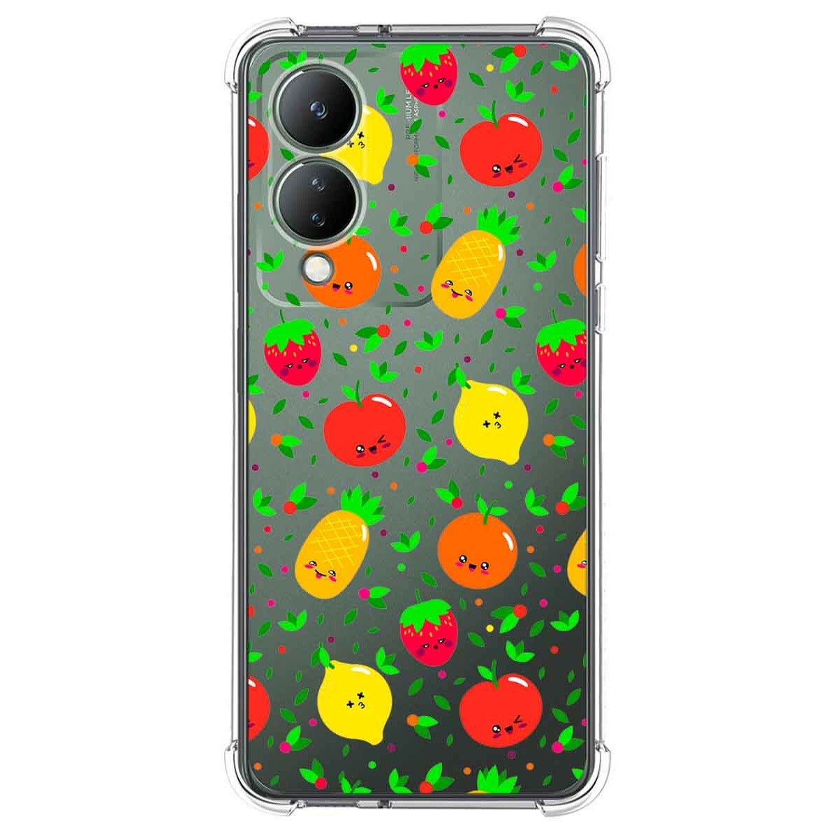 Funda Silicona Antigolpes para Vivo Y17s diseño Frutas 01 Dibujos