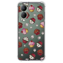 Funda Silicona Antigolpes para Vivo Y17s diseño Muffins Dibujos