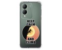 Funda Silicona Antigolpes para Vivo Y17s diseño Mujer Escalada Dibujos