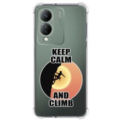 Funda Silicona Antigolpes para Vivo Y17s diseño Mujer Escalada Dibujos