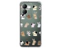 Funda Silicona Antigolpes para Vivo Y17s diseño Perros Dibujos