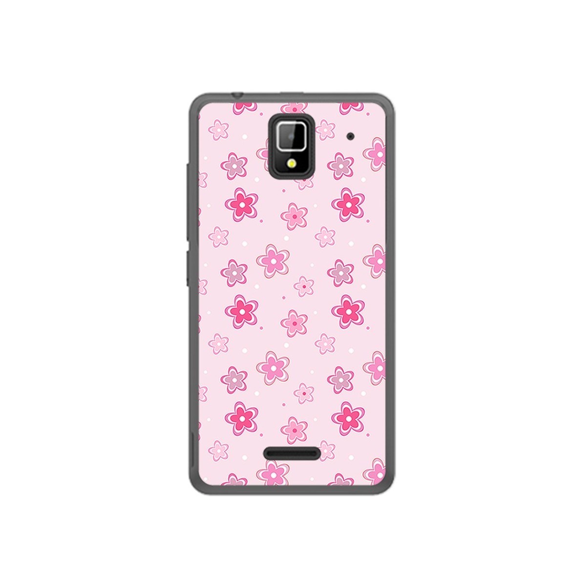 Funda Gel Tpu para Orange Rise 33 Diseño Flores Dibujos