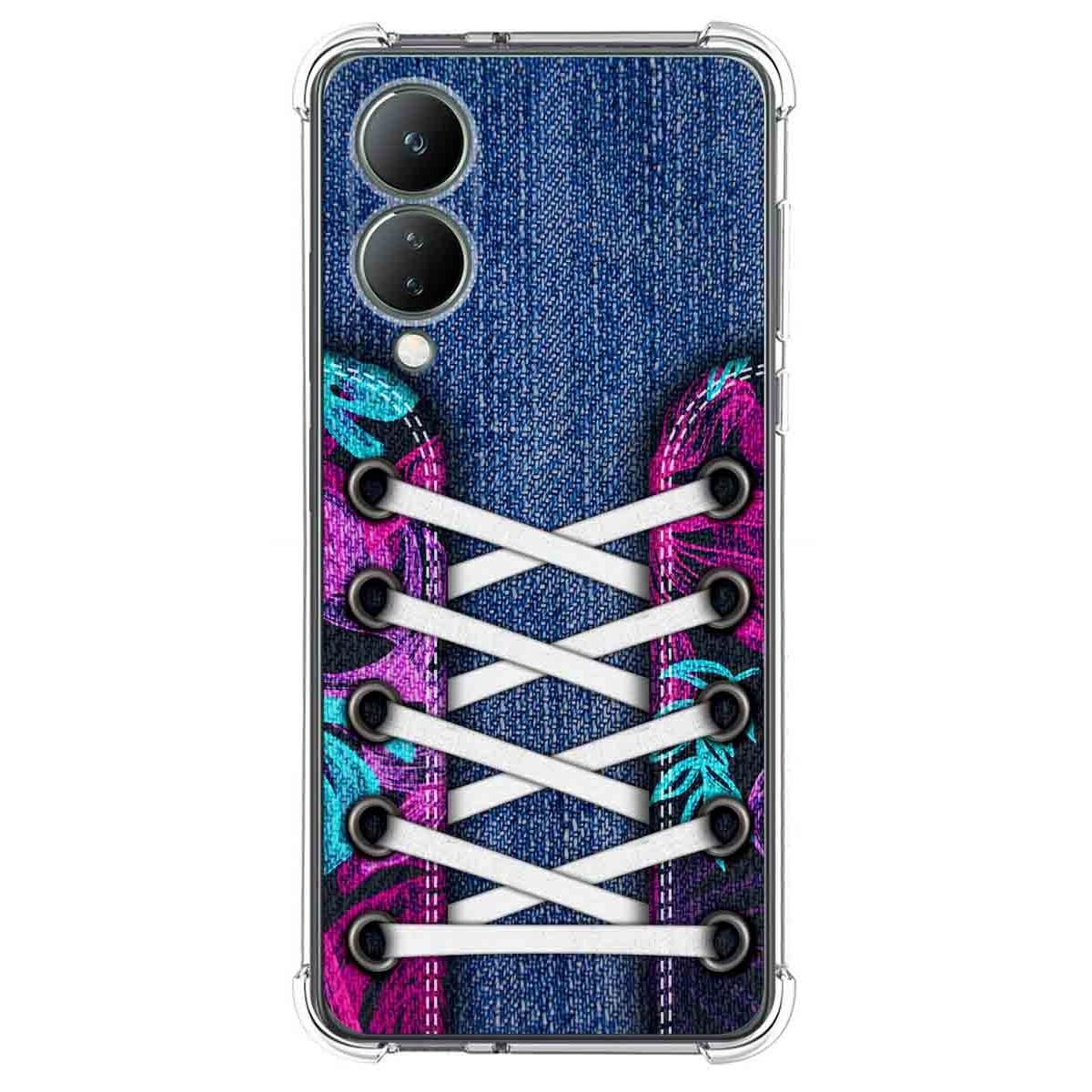 Funda Silicona Antigolpes para Vivo Y17s diseño Zapatillas 06 Dibujos