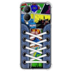 Funda Silicona Antigolpes para Vivo Y17s diseño Zapatillas 14 Dibujos