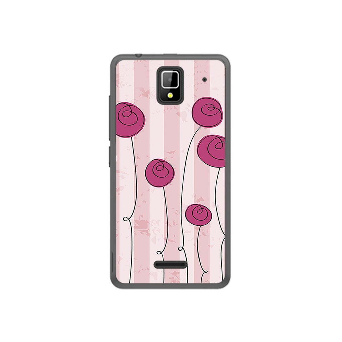 Funda Gel Tpu para Orange Rise 33 Diseño Flores Vintage Dibujos