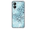 Funda Silicona Antigolpes para Vivo Y17s diseño Flores 03 Dibujos