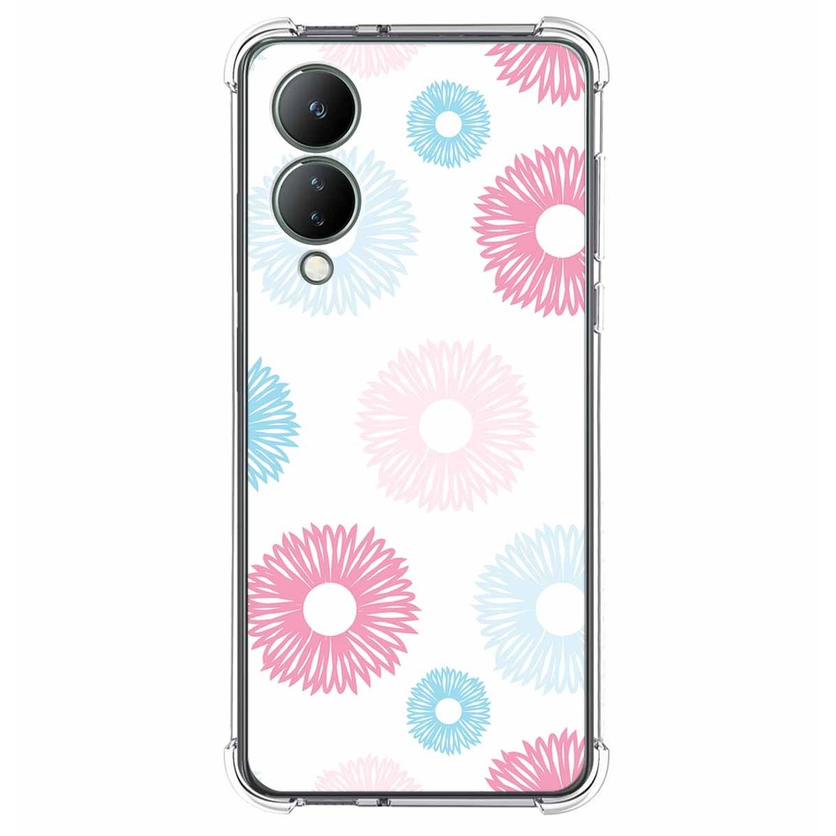 Funda Silicona Antigolpes para Vivo Y17s diseño Flores 06 Dibujos