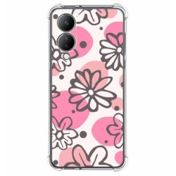Funda Silicona Antigolpes para Vivo Y17s diseño Flores 09 Dibujos