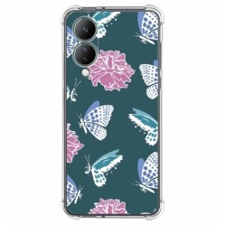 Funda Silicona Antigolpes para Vivo Y17s diseño Flores 10 Dibujos
