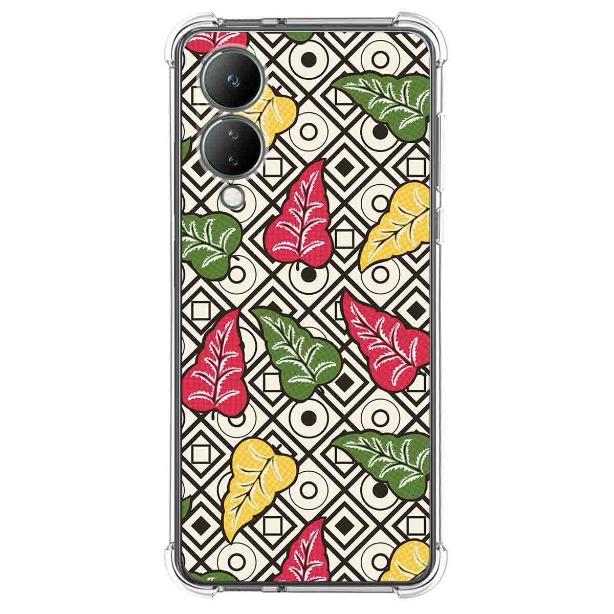 Funda Silicona Antigolpes para Vivo Y17s diseño Flores 11 Dibujos
