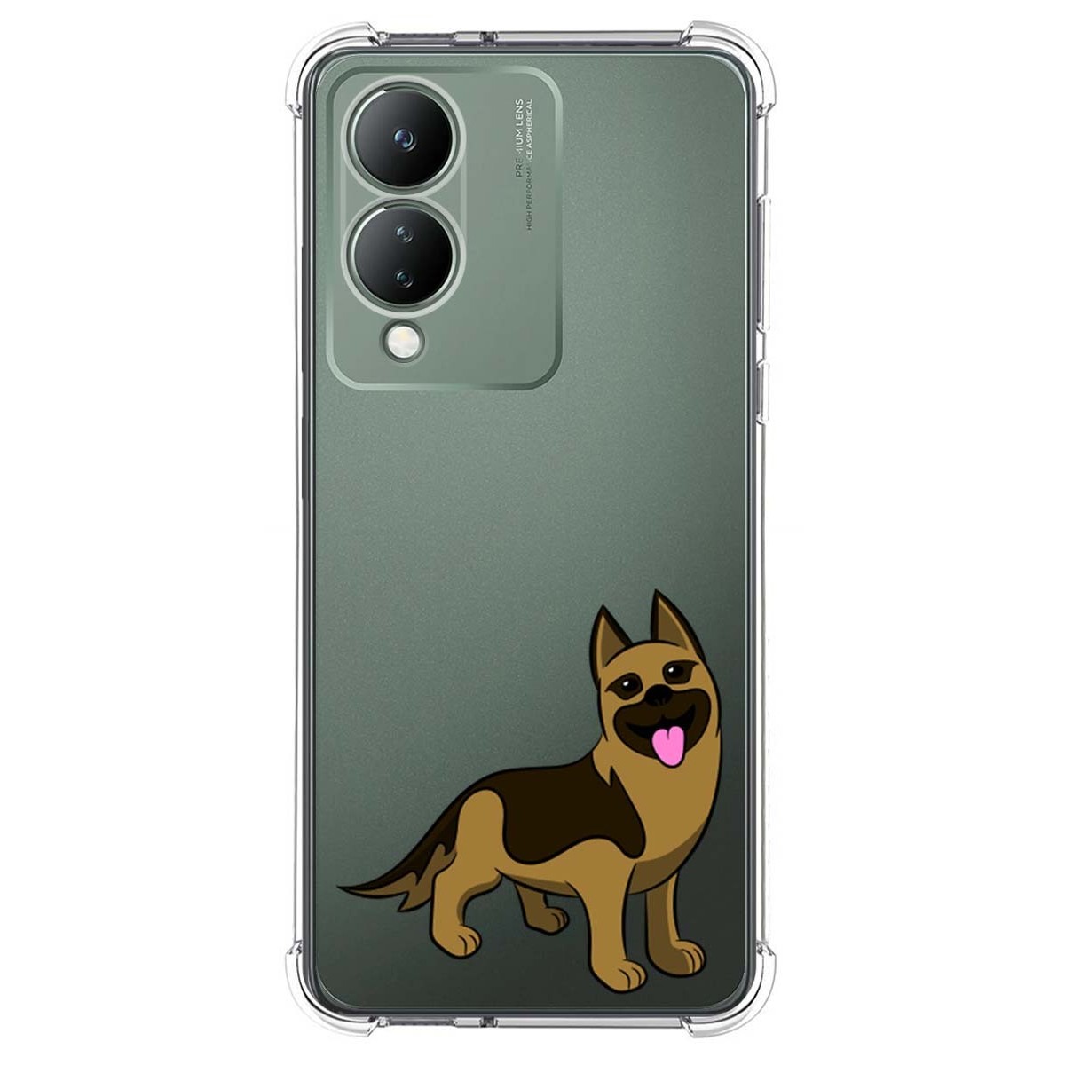Funda Silicona Antigolpes para Vivo Y17s diseño Perros 03 Dibujos