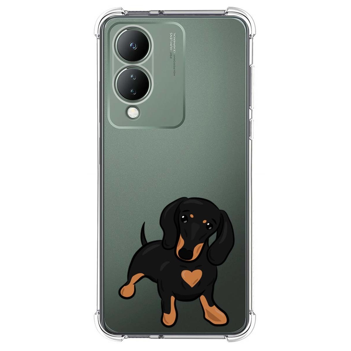 Funda Silicona Antigolpes para Vivo Y17s diseño Perros 04 Dibujos