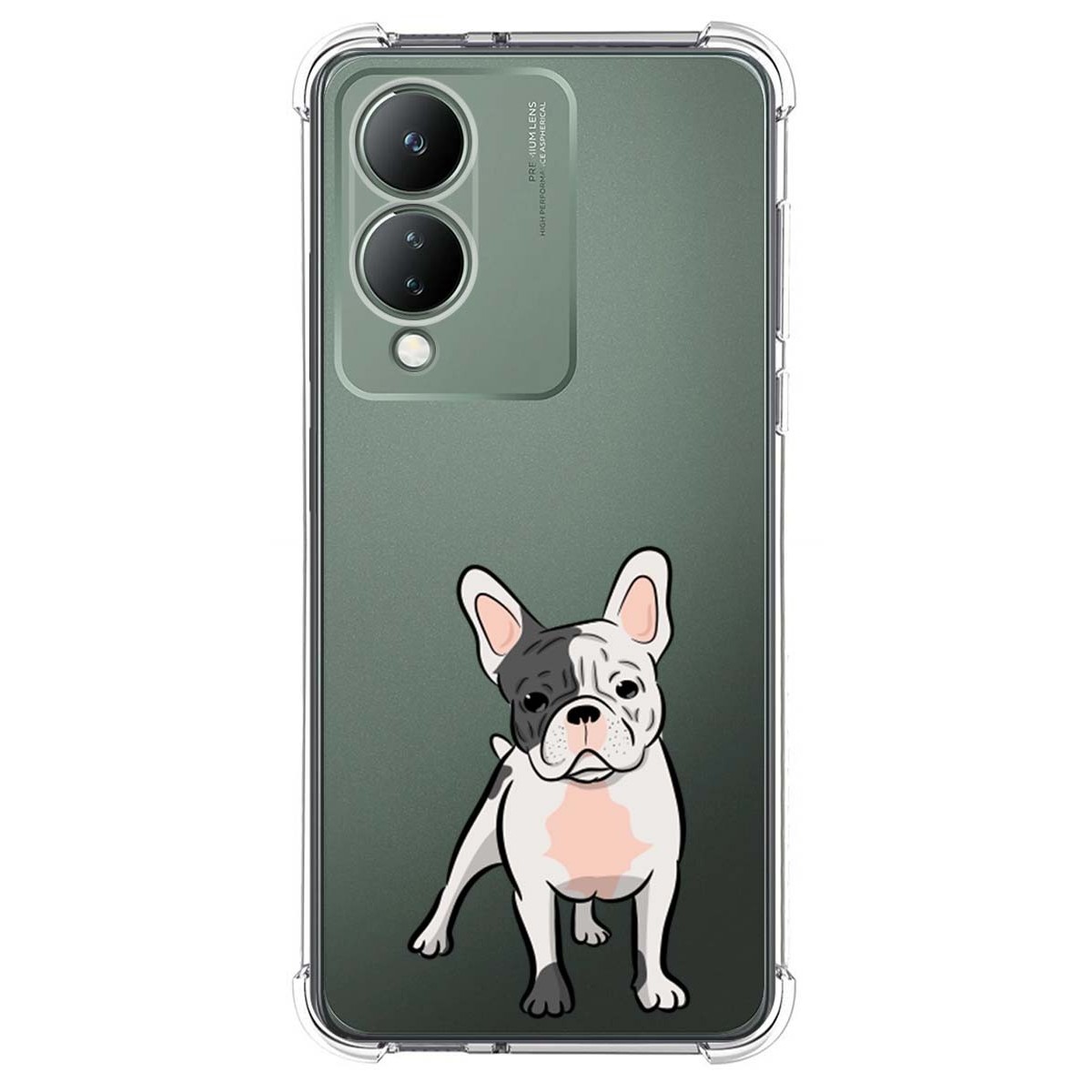 Funda Silicona Antigolpes para Vivo Y17s diseño Perros 06 Dibujos