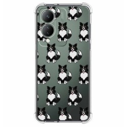 Funda Silicona Antigolpes para Vivo Y17s diseño Perros 07 Dibujos