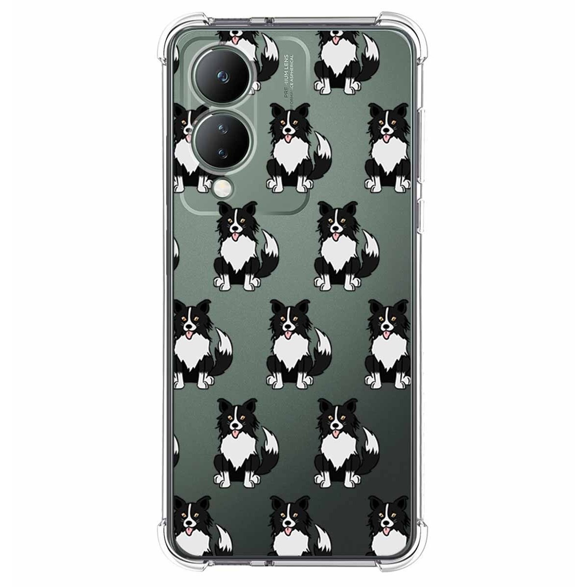 Funda Silicona Antigolpes para Vivo Y17s diseño Perros 07 Dibujos