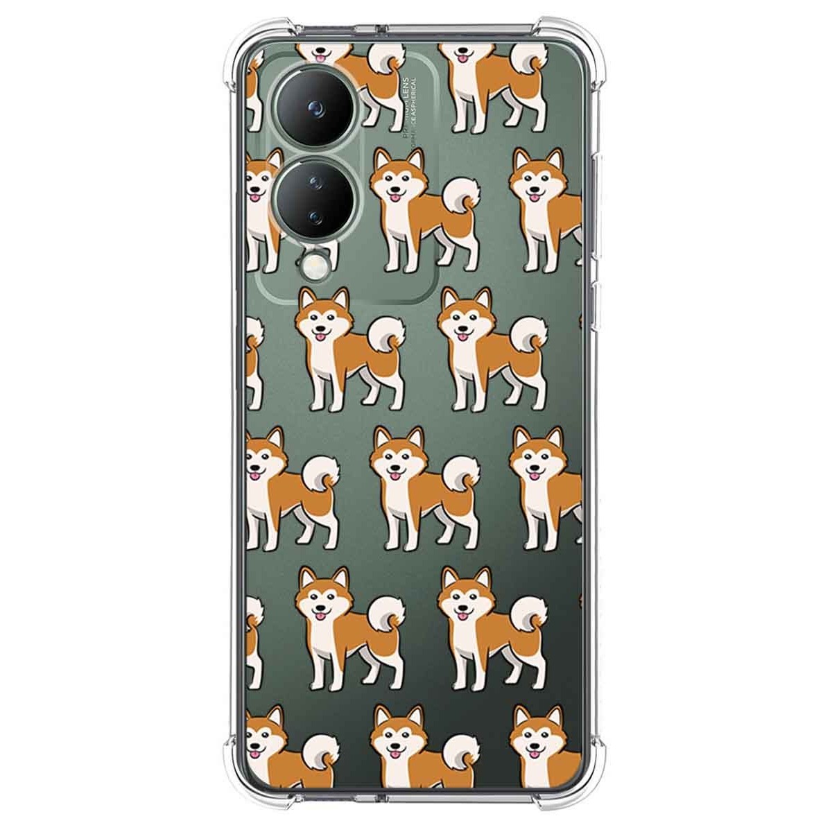Funda Silicona Antigolpes para Vivo Y17s diseño Perros 08 Dibujos