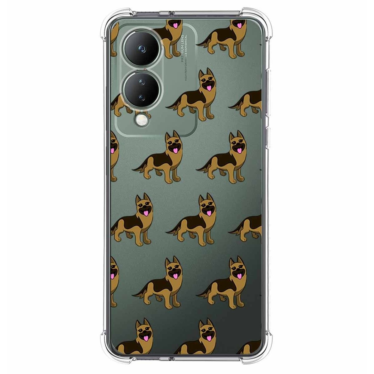 Funda Silicona Antigolpes para Vivo Y17s diseño Perros 09 Dibujos