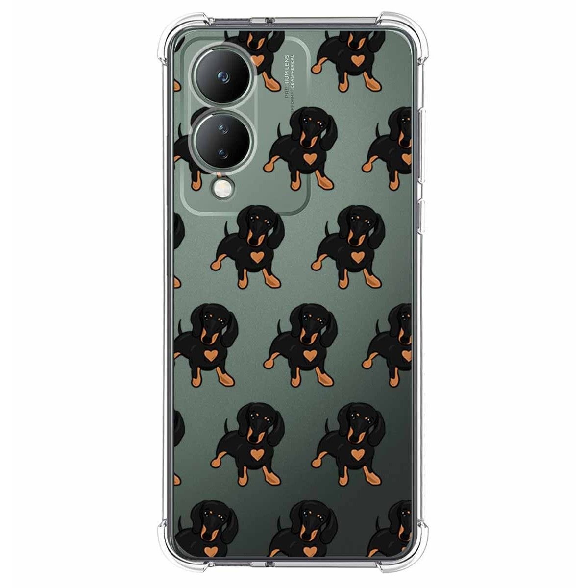 Funda Silicona Antigolpes para Vivo Y17s diseño Perros 10 Dibujos