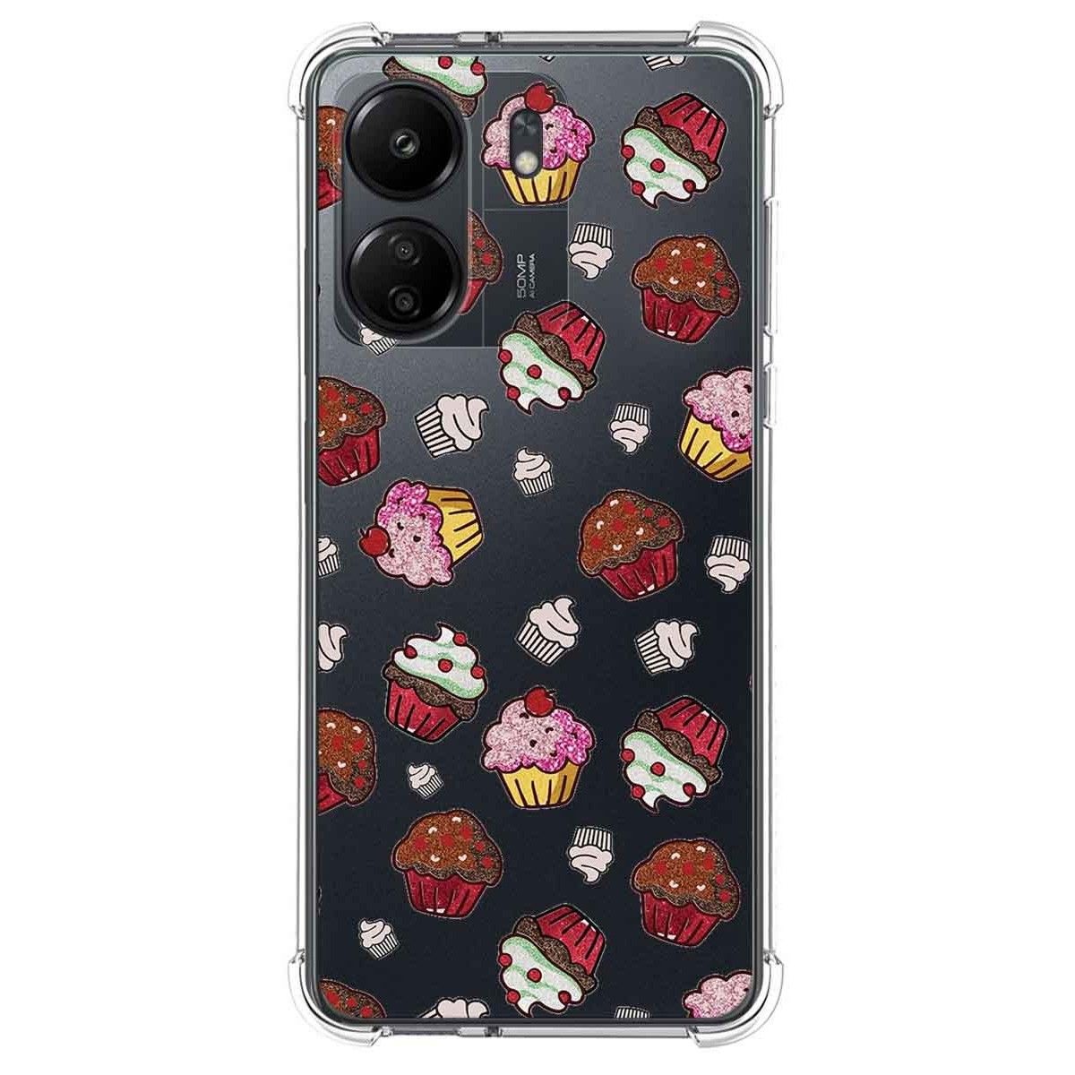 Funda Silicona Antigolpes para Xiaomi Redmi 13C diseño Muffins Dibujos