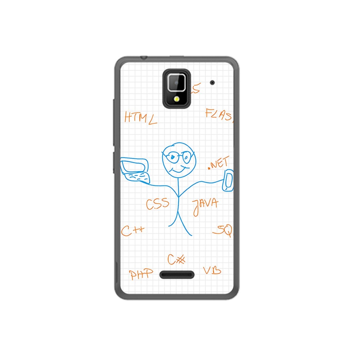 Funda Gel Tpu para Orange Rise 33 Diseño Informatico Dibujos