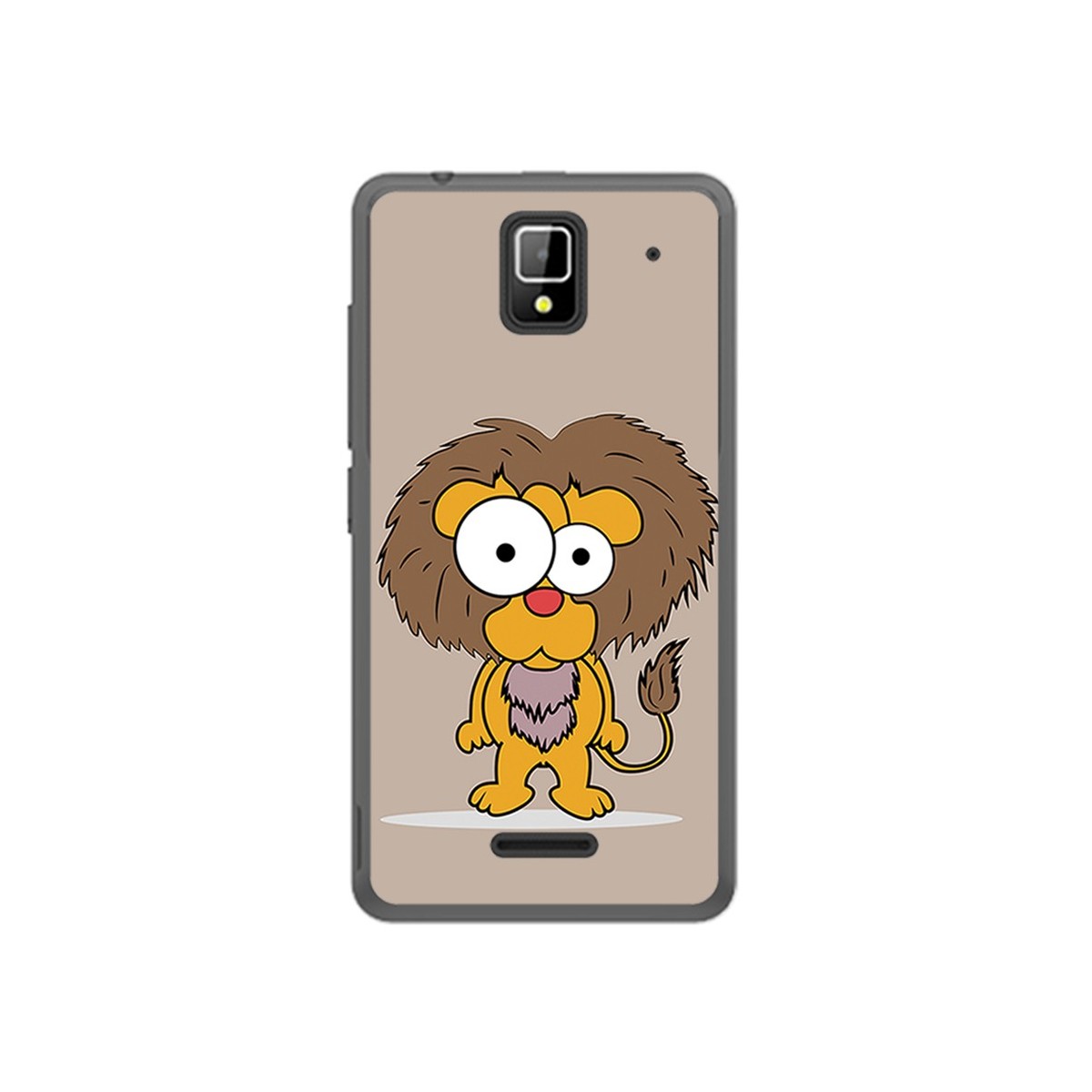 Funda Gel Tpu para Orange Rise 33 Diseño Leon Dibujos