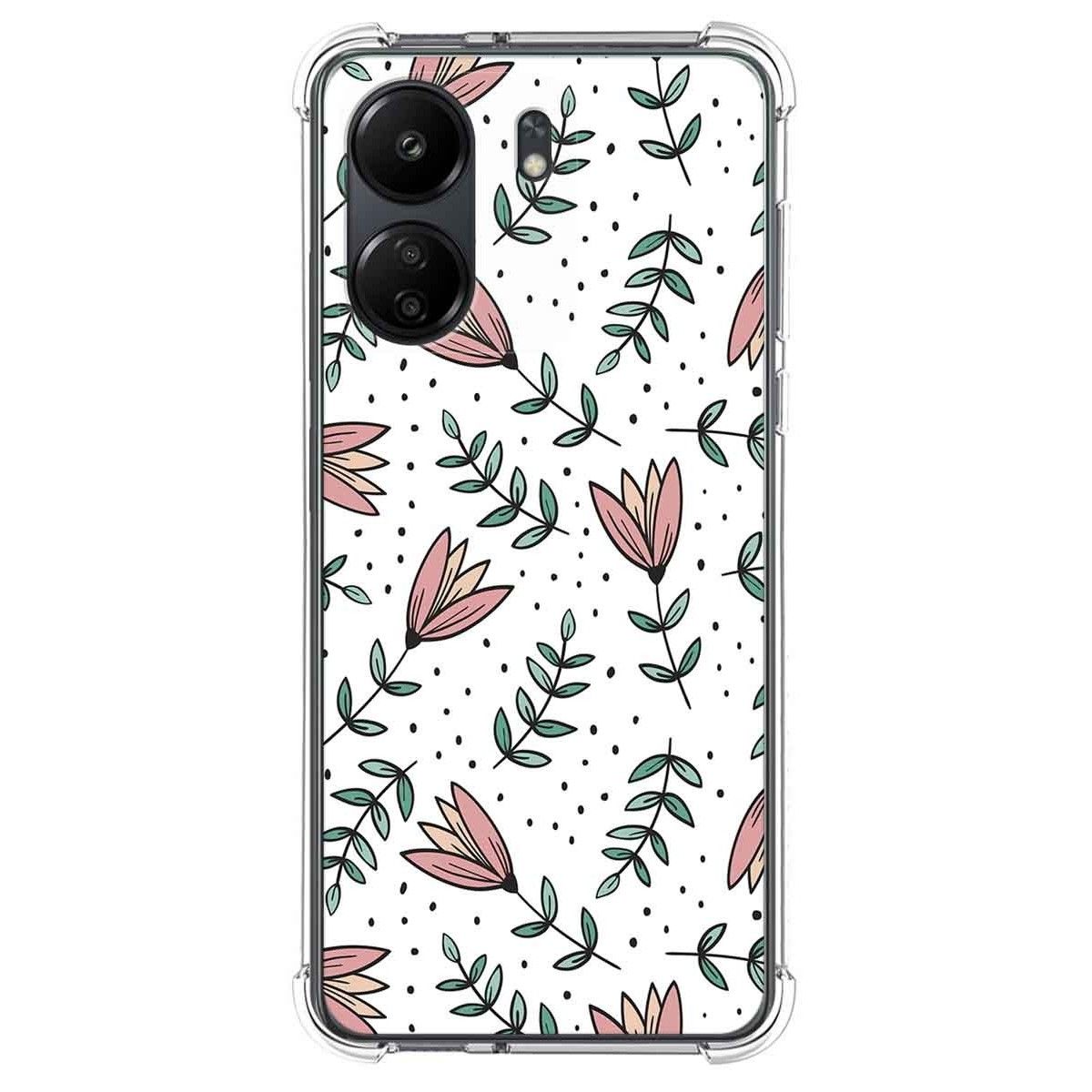 Funda Silicona Antigolpes para Xiaomi Redmi 13C diseño Flores 01 Dibujos