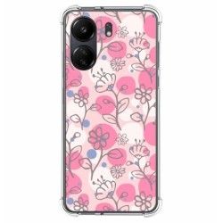 Funda Silicona Antigolpes para Xiaomi Redmi 13C diseño Flores 07 Dibujos