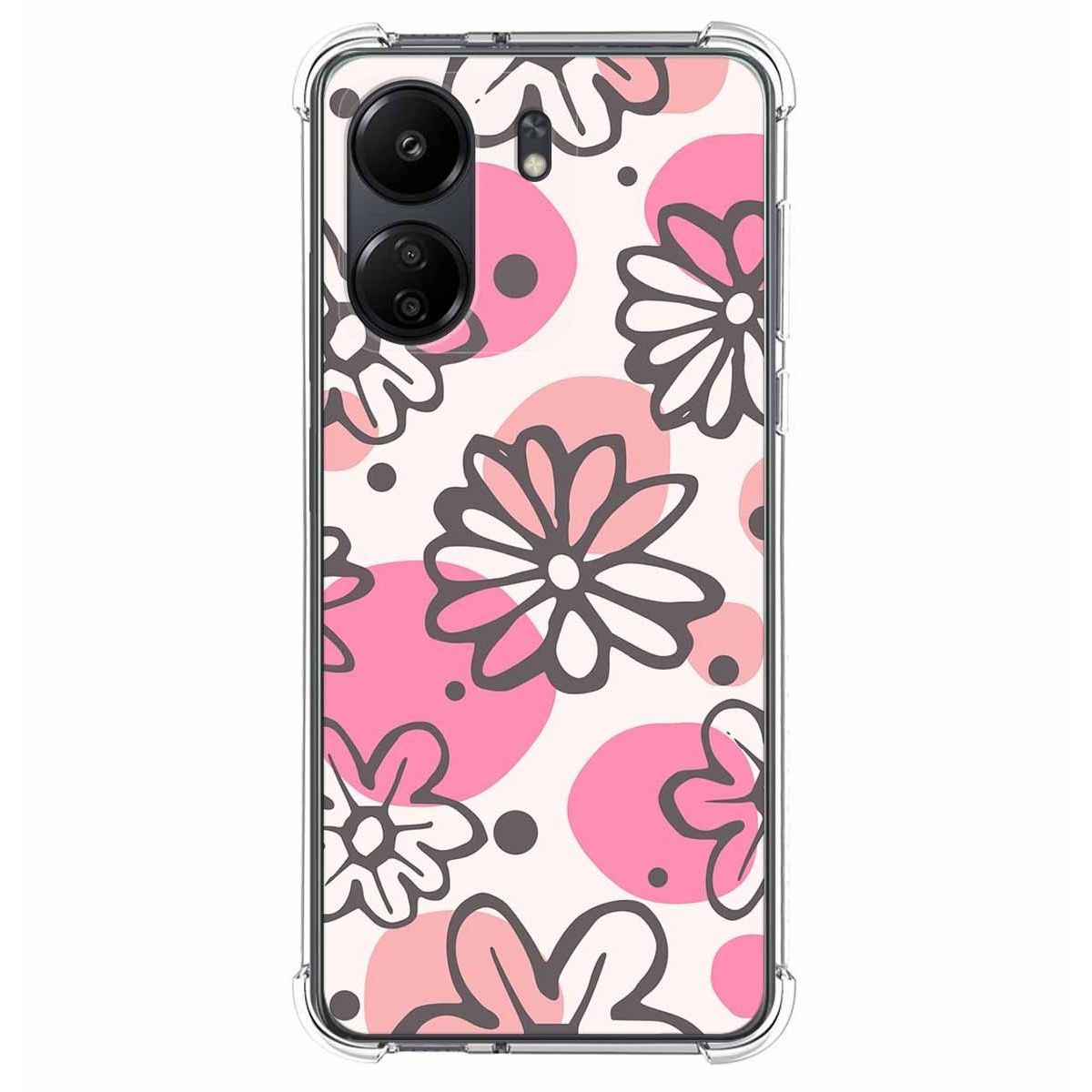 Funda Silicona Antigolpes para Xiaomi Redmi 13C diseño Flores 09 Dibujos