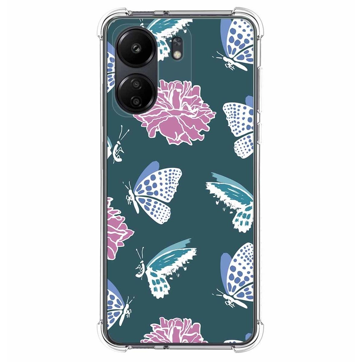 Funda Silicona Antigolpes para Xiaomi Redmi 13C diseño Flores 10 Dibujos