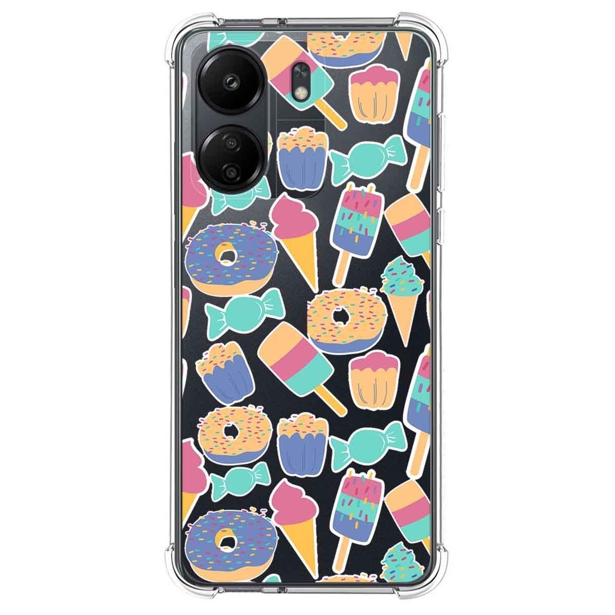Funda Silicona Antigolpes para Xiaomi Poco C65 diseño Dulces 02 Dibujos